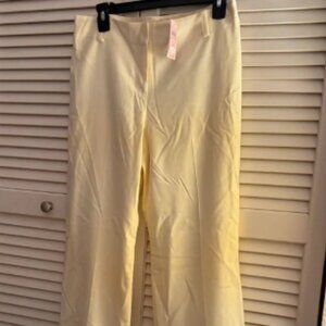 Ann Taylor White Wide Leg Pants 6P Wool NWT